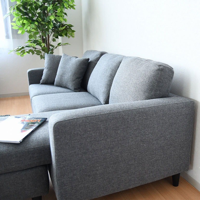 送料無料】 3人掛け カウチソファ ソファー ソファ コーナー L字