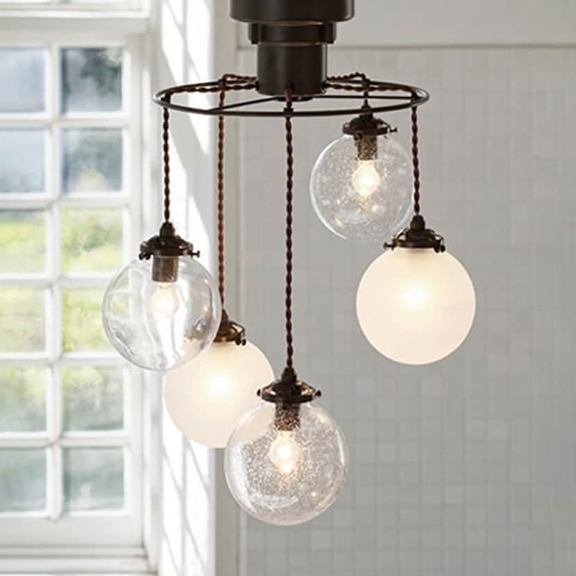 お値下げ　電球付き　アリス 5灯 シャンデリア クリーム 吊照明】シャンデリア［Alice アリス（5灯）］＜E12/水雷型＞の