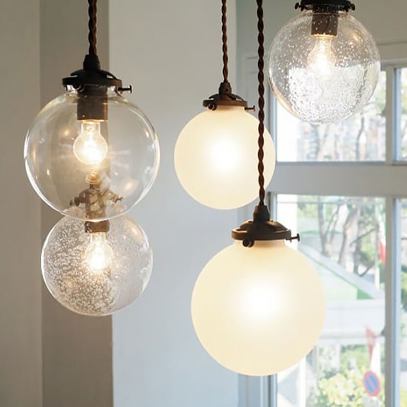 白熱／LED電球ペンダントライト ホワイト 直径約50cm　北欧　電球付き 天井吊下型 LEDペンダント 直付タイプ LED電球交換型 白熱電球25