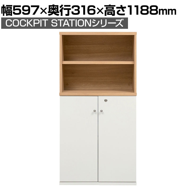 送料無料】 キャビネット システムキャビネット 収納棚 可動棚付き