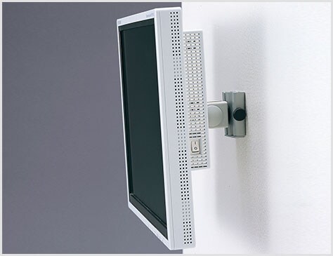 壁面へ取り付けて省スペースに