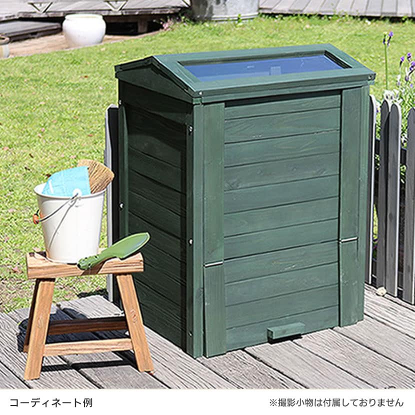 送料無料 木製窓付コンポスト90L ダストボックス 新品（1331） 送料無料】 木製窓付コンポスト 90L OWN (オウン) 生ゴミ処理機 堆肥枠