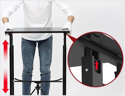 ハンドルでらくらく昇降