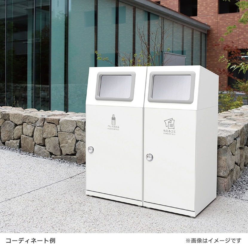 送料無料】 テラモト ニートST 一般ゴミ用 ゴミ箱 67L 角穴 フラップ