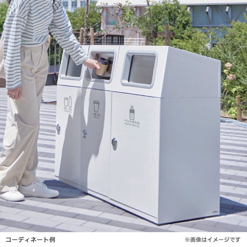 送料無料】 テラモト ニートSL もえるゴミ用 ゴミ箱 47.5L 角穴