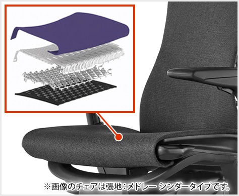 快適さが続く4層構造の座面シート