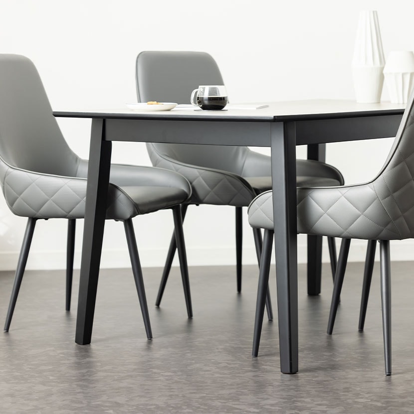 送料無料】 4人用 ダイニングテーブルセット 5点(幅1500mm食卓テーブル