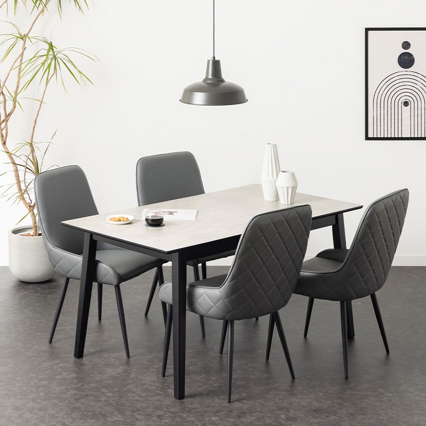 テーブル×1 イス×4 送料無料】 4人用 ダイニングテーブルセット 5点(幅1500mm食卓テーブル