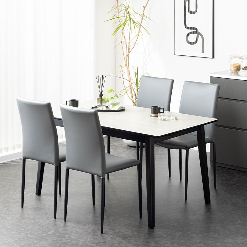 送料無料】 4人用 ダイニングテーブルセット 5点(幅1500mm食卓テーブル