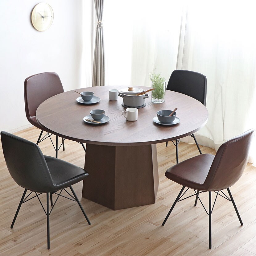 リベック 135円形 ダイニングテーブル 幅1350 奥行1350 高さ725mmの通販 送料無料 オフィスコム