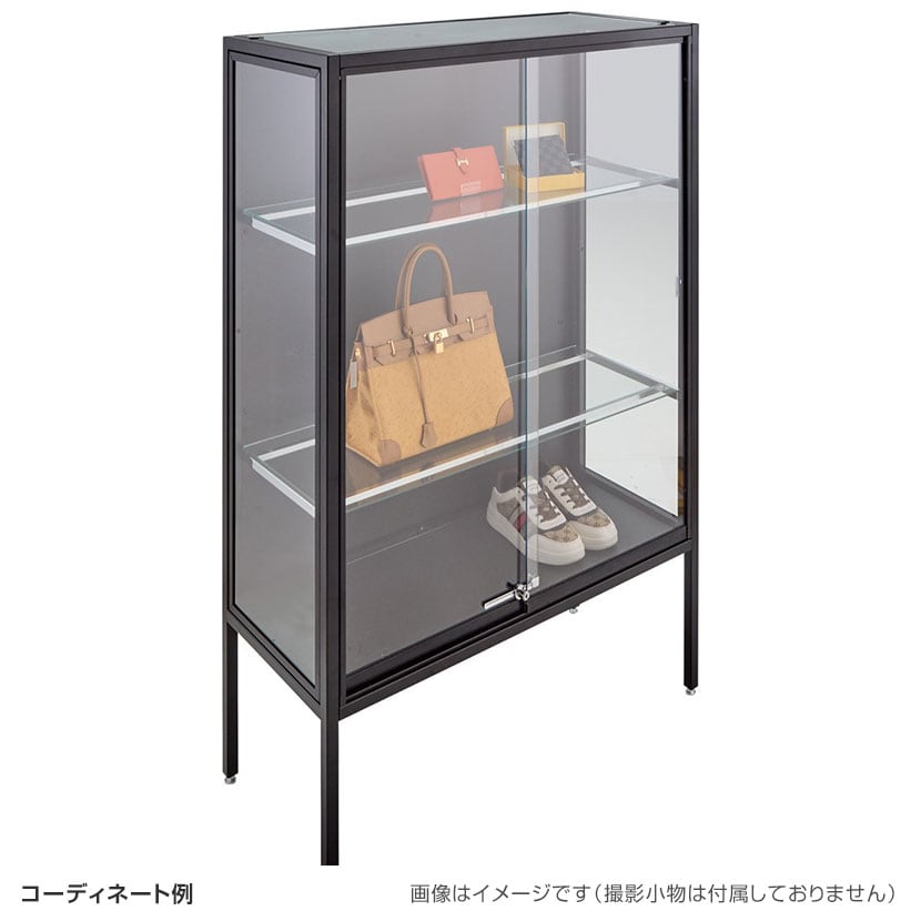 送料無料】 ラテラルショーケース コレクションケース 鍵付き 脚付き