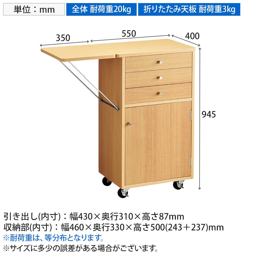 送料無料】 木製作業台 収納付き 鍵なし レジ台 カウンター キャスター