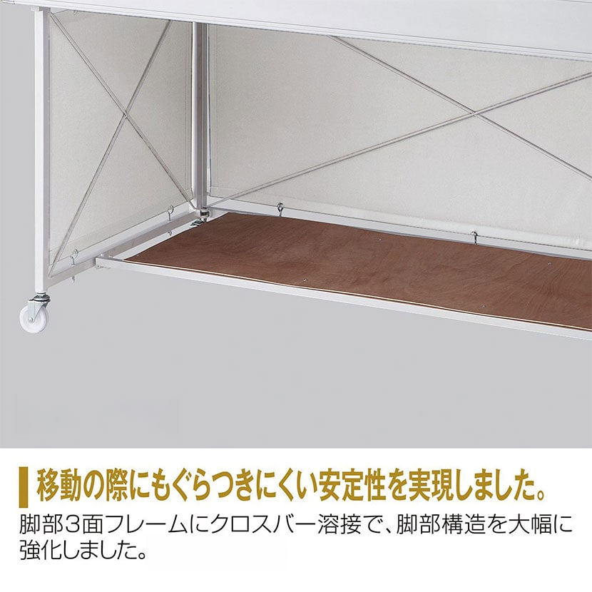 送料無料】 平台ワゴン ホワイト キャスター付き セールワゴン 陳列