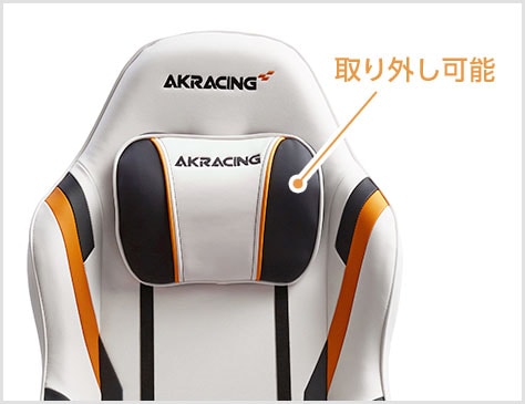 頭部と首を支える大判ヘッドレスト
