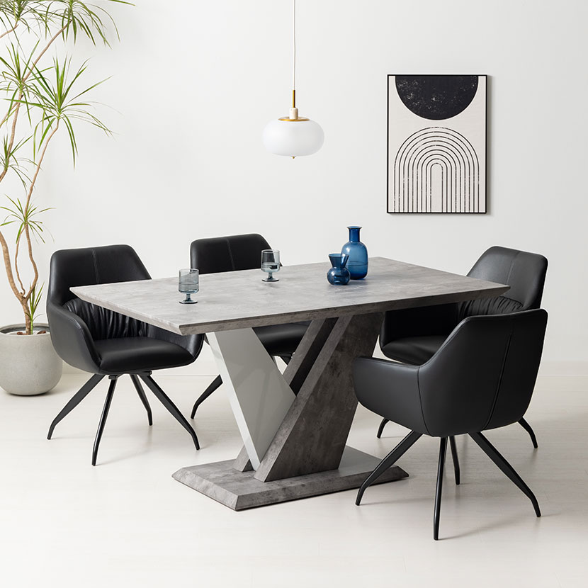 送料無料】 ダイニングチェア 回転 肘付き 椅子 イス モダン シンプル