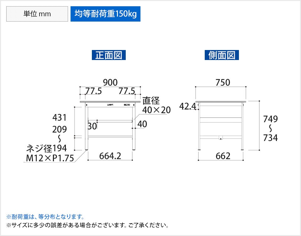 YA-P-975F-WW 商品サイズ1