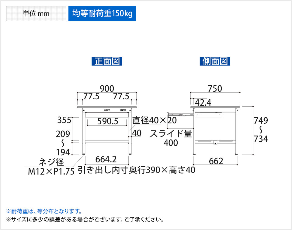 YA-P-975WTT-WW 商品サイズ1