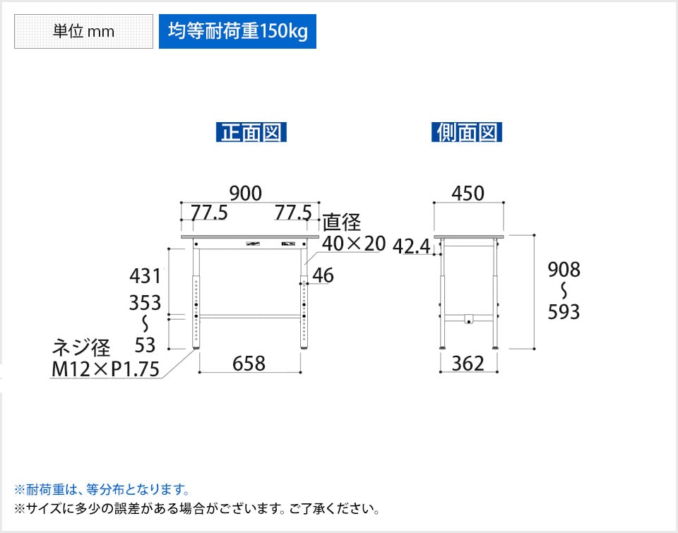YA-PA-945-WW 商品サイズ1