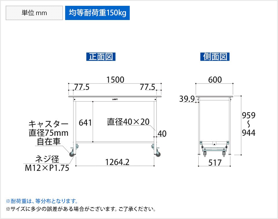 YA-PUH-1560-WW 商品サイズ1