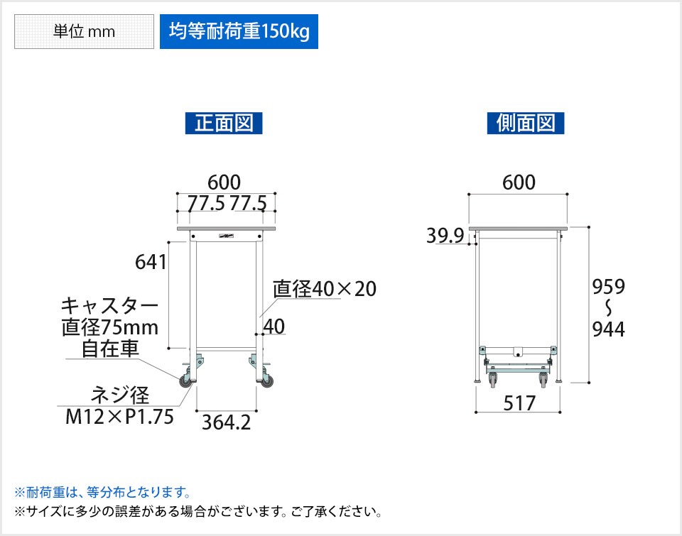 YA-PUH-660-WW 商品サイズ1