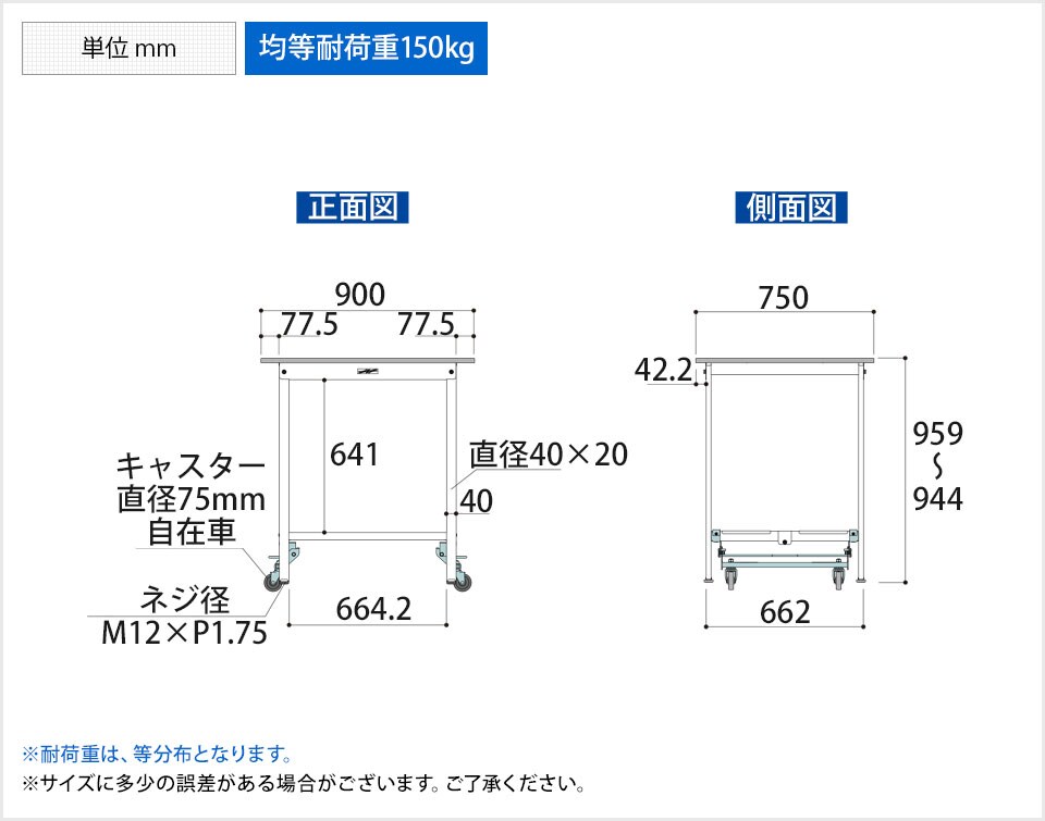 YA-PUH-975TT-WW 商品サイズ1