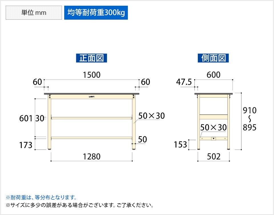 YA-SWPH-1560S2 商品サイズ1