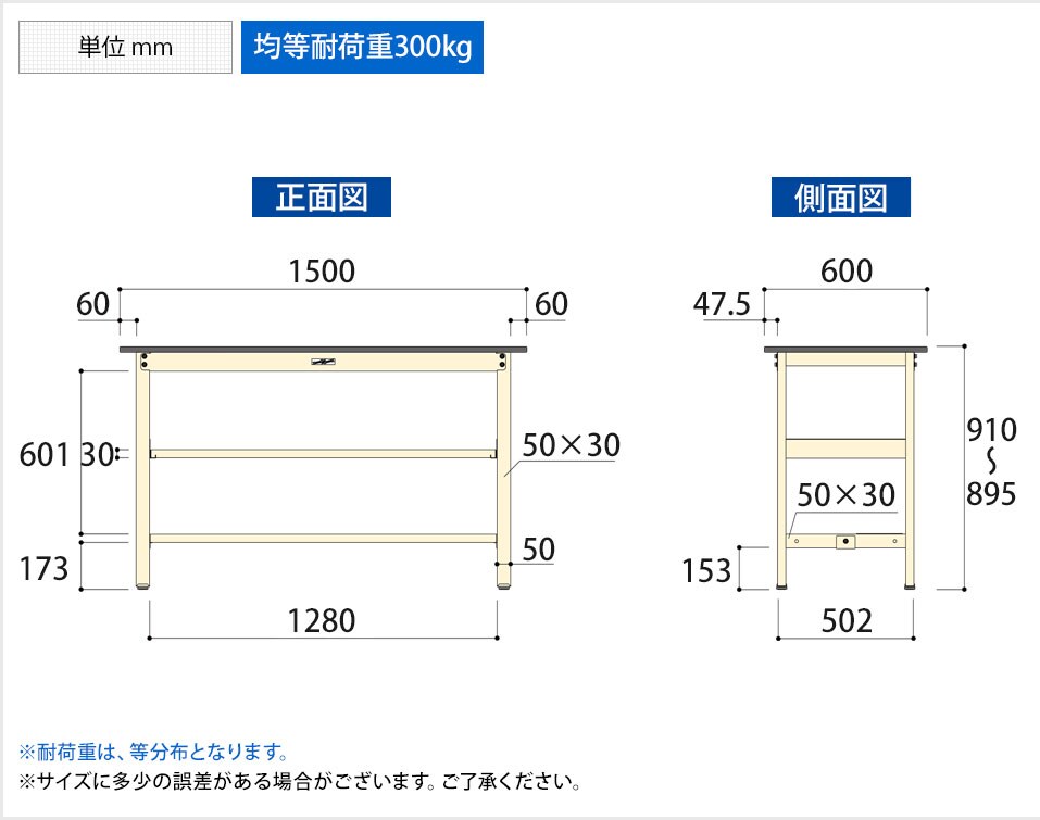 YA-SWPH-1560TS1 商品サイズ1