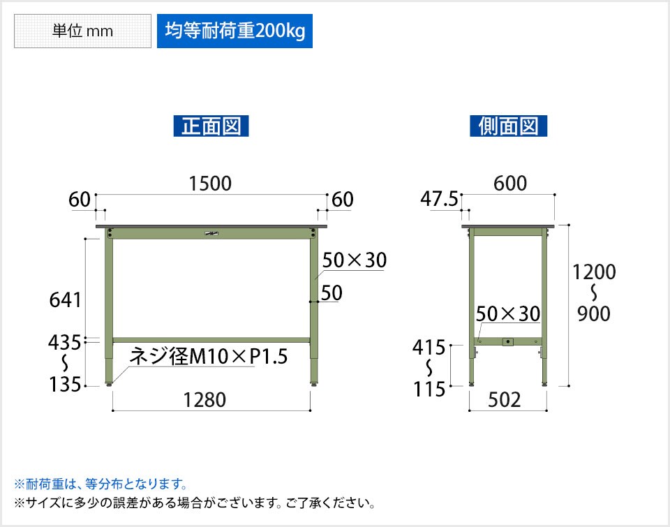 YA-SWRAH-1560 商品サイズ1