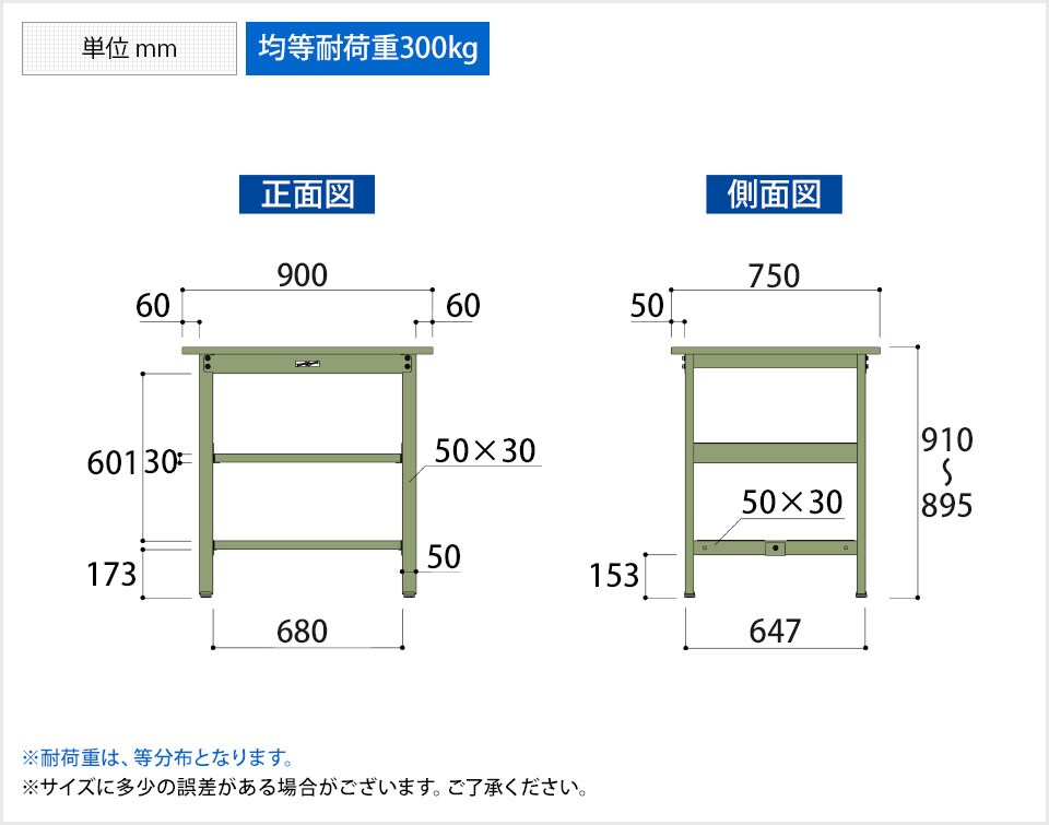 YA-SWSH-975TTS2 商品サイズ1