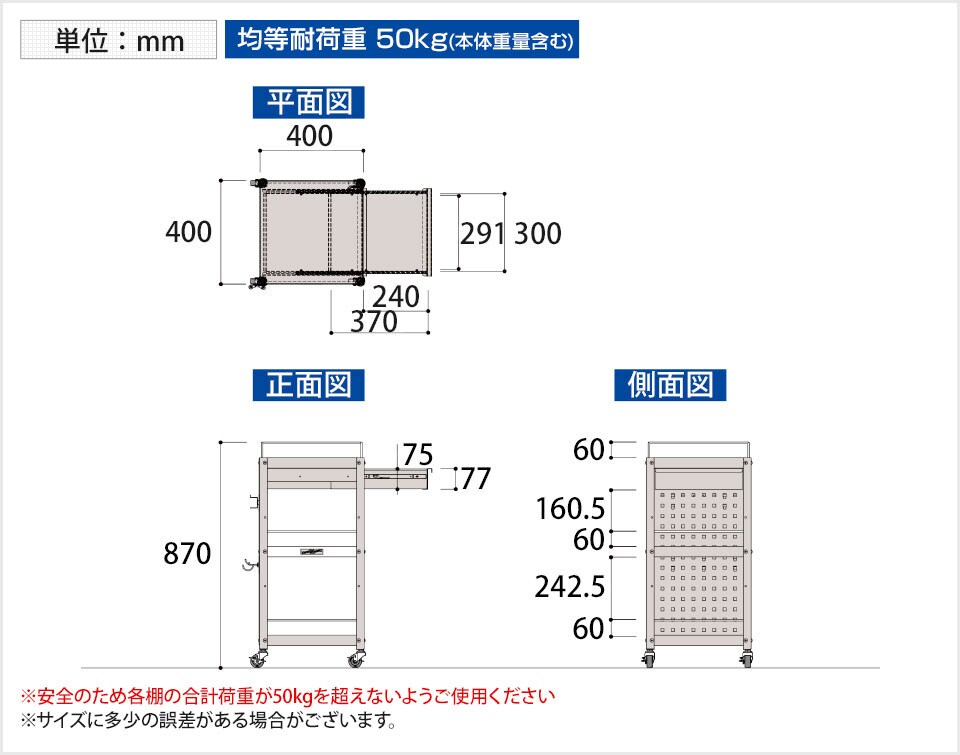 YA-WCLPFC-3-P 商品サイズ1