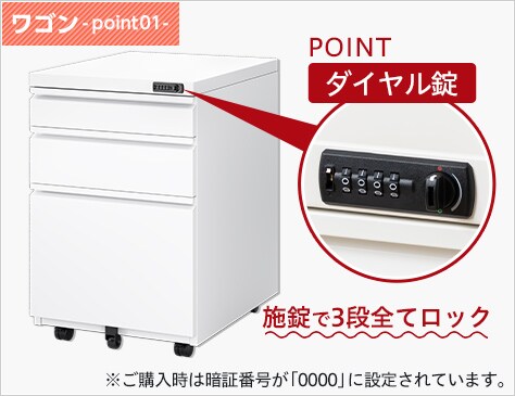 3段全てにロックがかかるオールロック錠